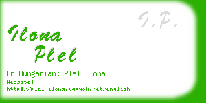 ilona plel business card